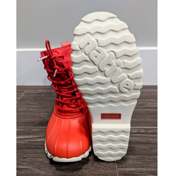 Native Shoes Fire Red Jimmy Boot Womens Size 6 - Picture 8 of 11